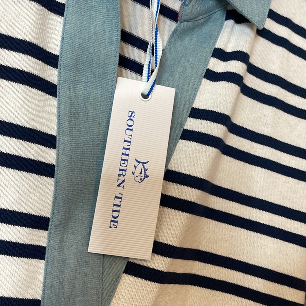 Southern Tide Carolina Stripe Shirt Dress Size Small - Picture 9 of 14